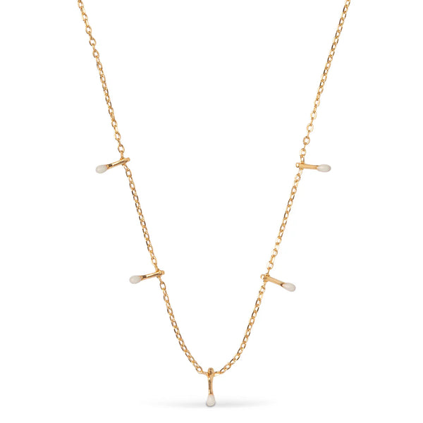 ENAMEL Copenhagen Gold Daisy Lola Drop Necklace