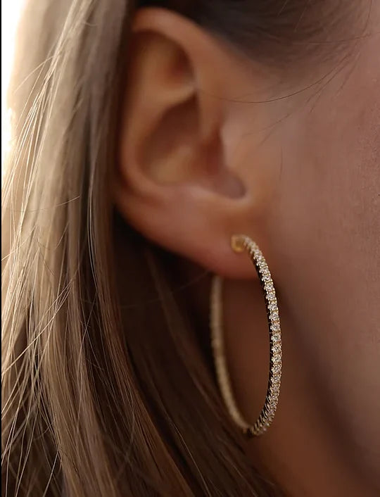 Carat London Gold Paloma Large Hoop Earrings