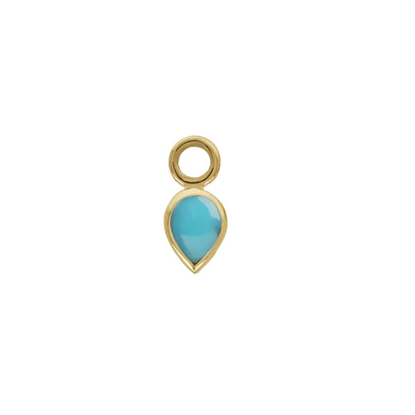 Metier 9ct Gold Turquoise Pear Plaque