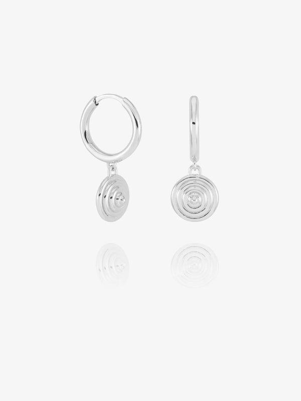 Rachel Jackson Silver Evolve Cone Huggie Hoop Earrings