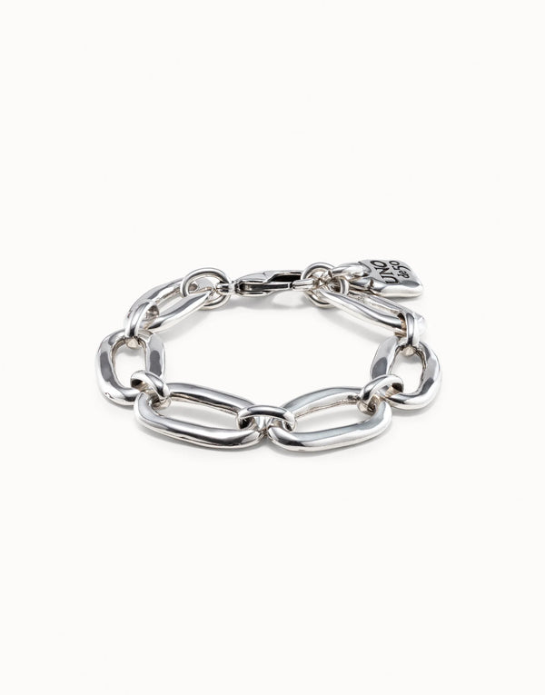 UNO de 50 Silver Oval Link Chain Bracelet