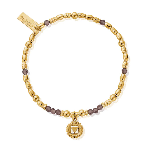 ChloBo Gold Smoky Quartz Root Chakra Bracelet