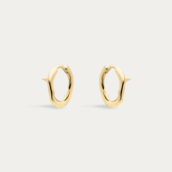Shaun Leane Gold Rose Thorn Mini Hoop Earrings