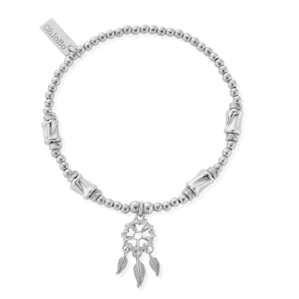 ChloBo Silver Cute Charm Chunky Twist Dream Catcher Bracelet