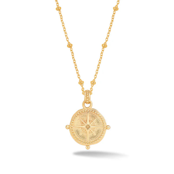 Dower & Hall Gold Small True North Talisman Pendant Necklace