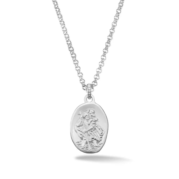 Dower & Hall Silver St. Christopher Talisman Necklace