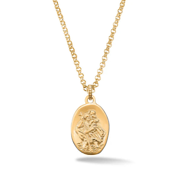 Dower & Hall Gold St. Christopher Talisman Necklace