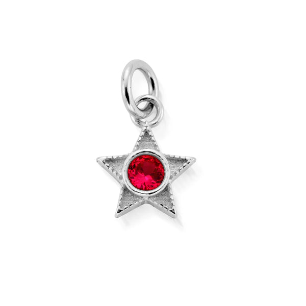 ChloBo Silver January Mini Star Birthstone Pendant Charm