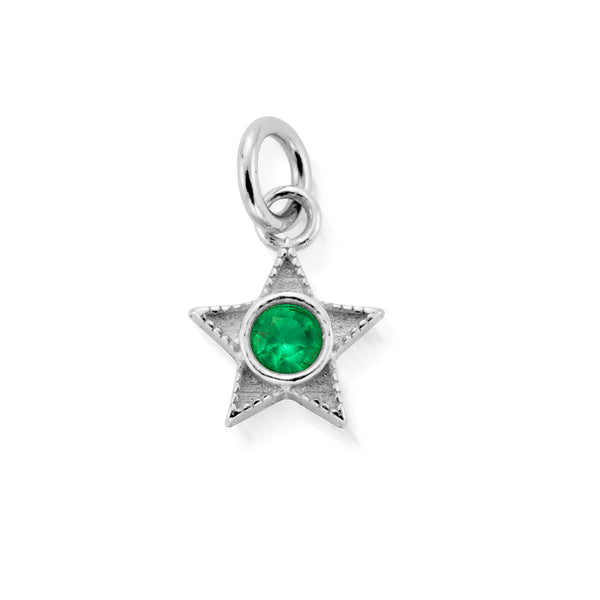 ChloBo Silver May Mini Star Birthstone Pendant Charm