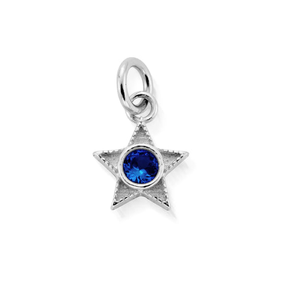 ChloBo Silver December Mini Star Birthstone Pendant Charm