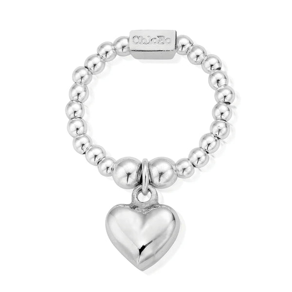 ChloBo Silver Mini Puffed Heart Ring