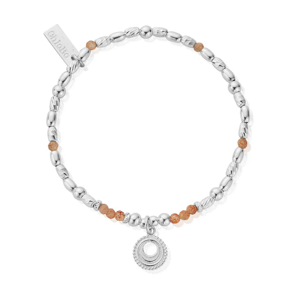 ChloBo Silver Peach Moonstone Sacral Chakra Bracelet