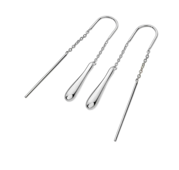 Lucy Q Silver Feeder Drop with Bridge Earrings