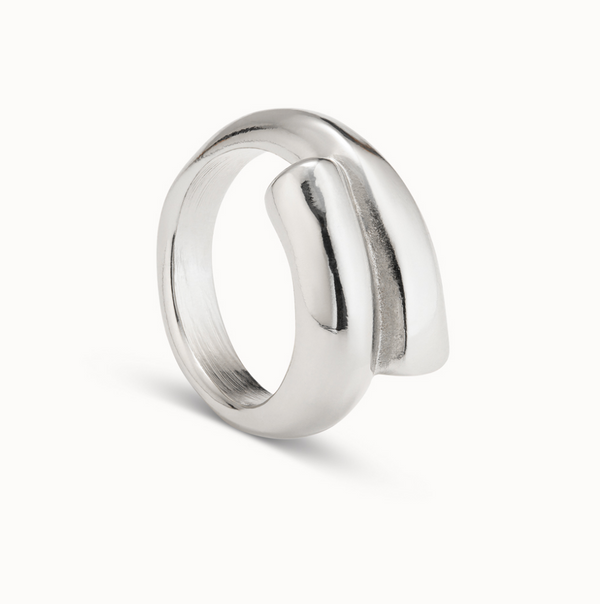 UNO de 50 Silver Crossed Legs Ring