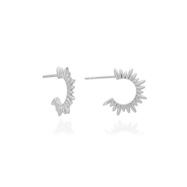 Rachel Jackson Silver Electric Goddess Mini Hoop Earrings