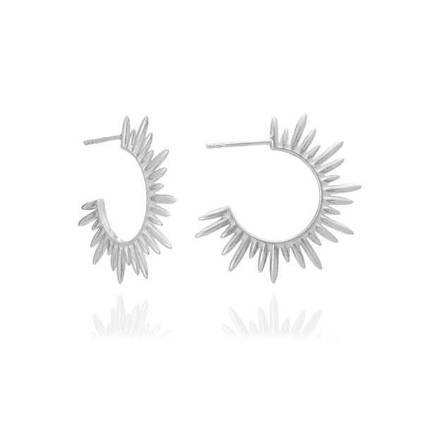 Rachel Jackson Electric Goddess Medium Hoop Earrings - Sterling Silver