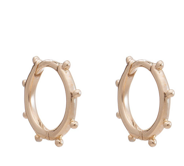 Rachel Jackson Gold Punk Huggie Hoop Earring