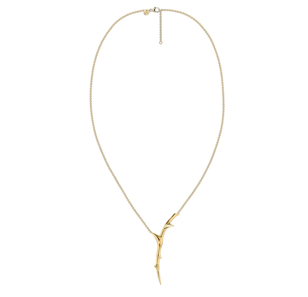 Shaun Leane Gold Rose Thorn Single Drop Necklace