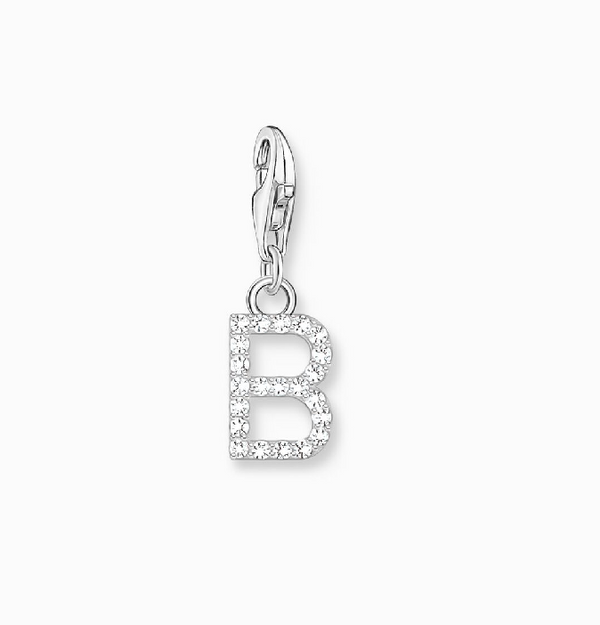 Thomas Sabo Silver Stone 'B' Charm Pendant