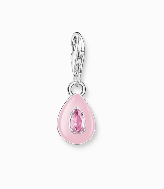 Thomas Sabo Pink Drop Charm Pendant