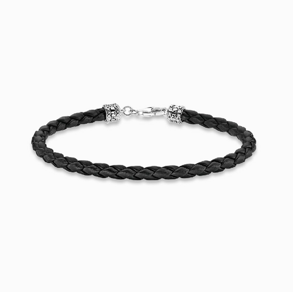 Thomas Sabo Black Leather Bracelet