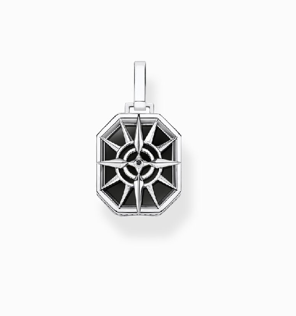 Thomas Sabo Black Onyx Compass Pendant - Meaningful Talisman