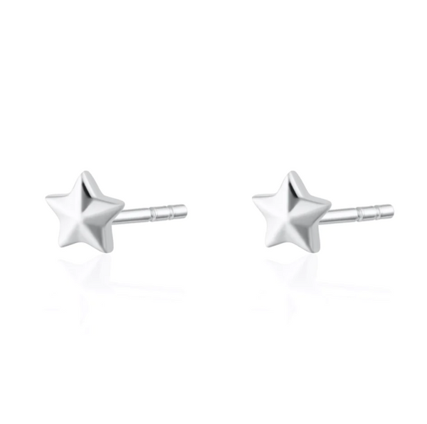 Scream Pretty Silver Faceted Star Stud Earrings