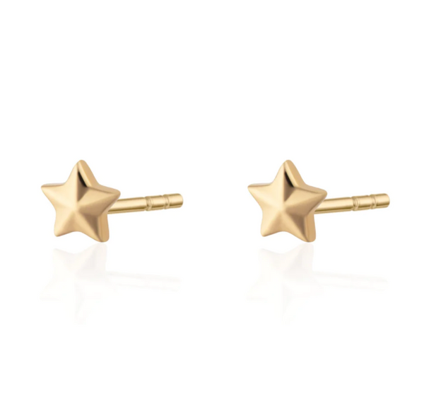 Scream Pretty Gold Faceted Star Stud Earrings