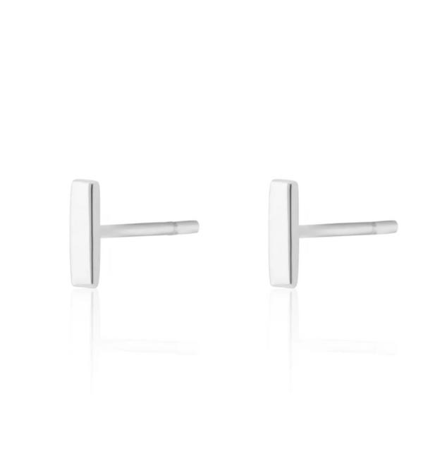 Scream Pretty Silver Dash Stud Earrings