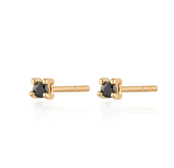 Scream Pretty Gold & Black Teeny Tiny Stud Earrings
