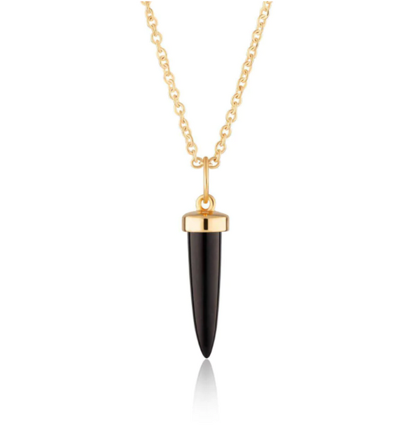 Scream Pretty Black Spike Necklace with Slider Clasp