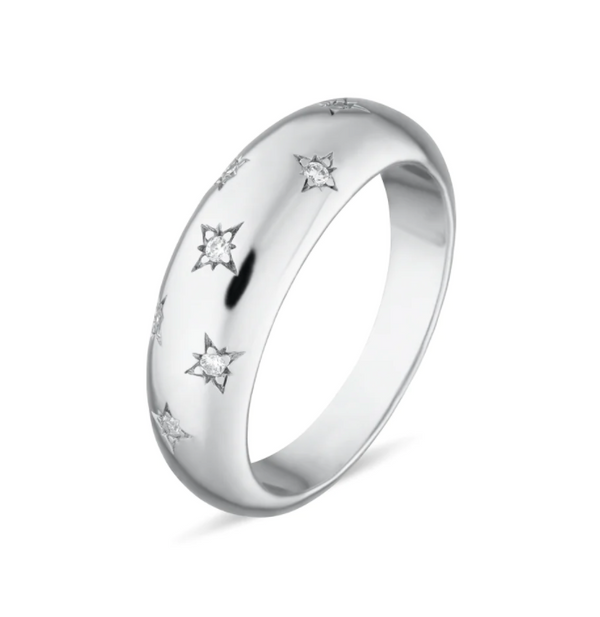 Scream Pretty Silver Celestial Dome Ring