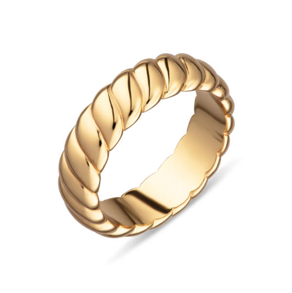 Scream Pretty Gold Chunky Twist Ring