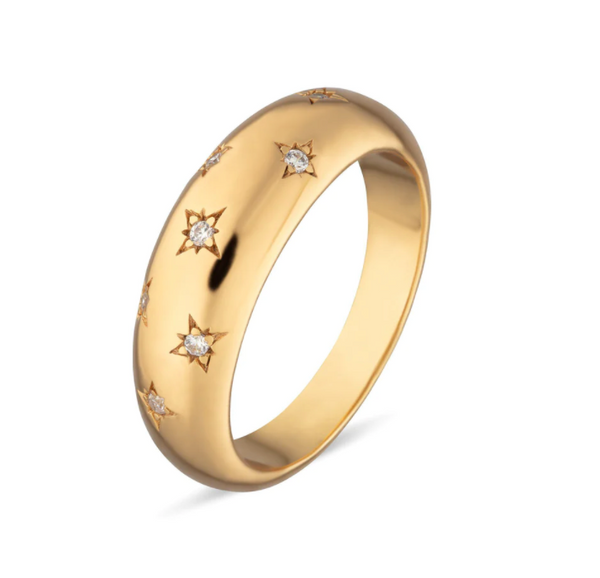 Scream Pretty Gold Celestial Dome Ring