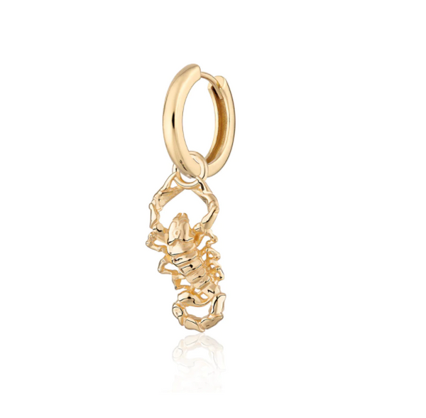 Scream Pretty Gold Scorpion Huggie Earring