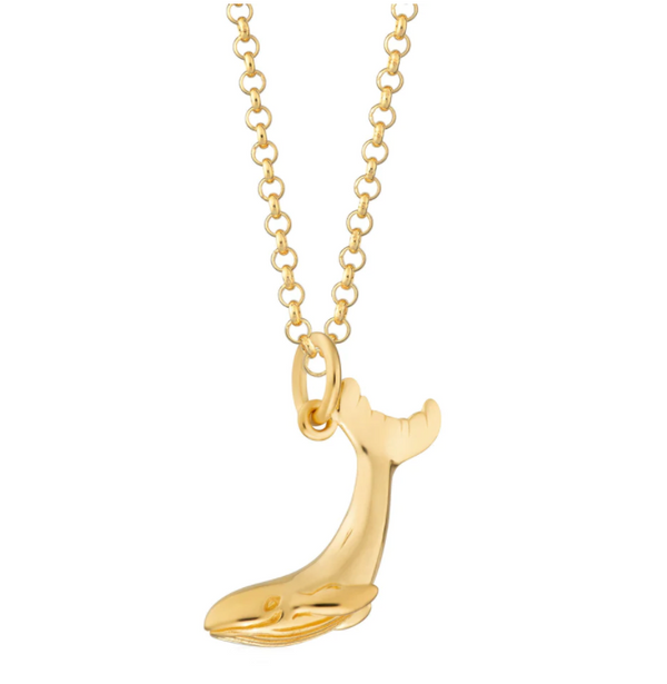 Scream Pretty Gold Whale Necklace