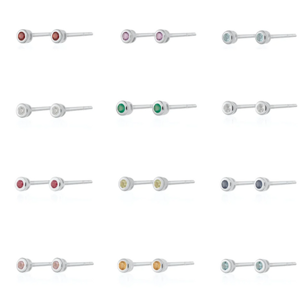 Scream Pretty July/Ruby Birthstone Teeny Tiny Stud Earrings