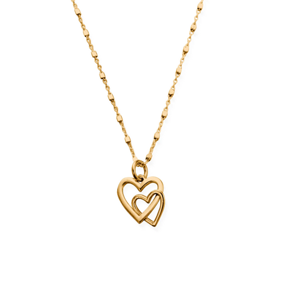 ChloBo Gold Interlocking Heart Necklace