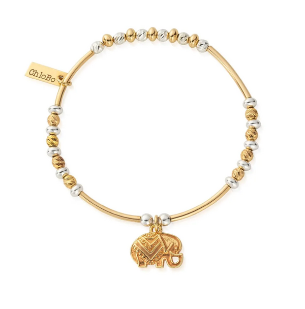 ChloBo Gold Decorated Elephant Bracelet