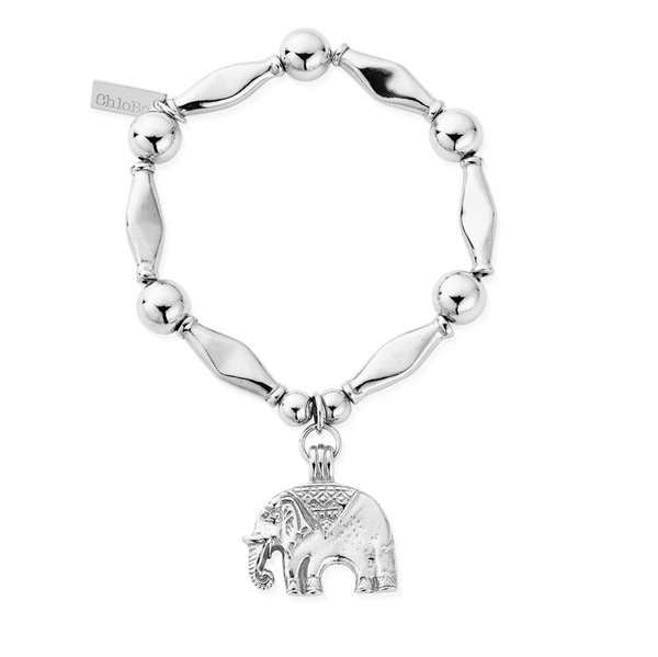 ChloBo Silver Chunky Elephant Bracelet