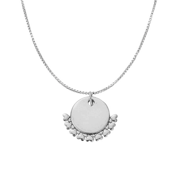 ChloBo Silver Heart Box Chain Necklace