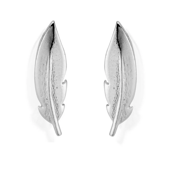 ChloBo Silver Feather Cuff Earrings