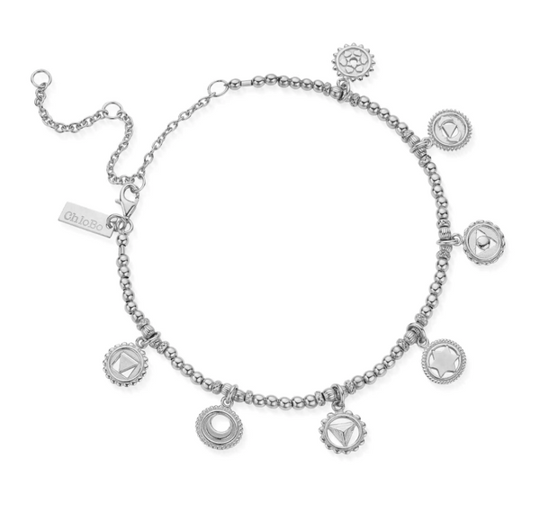ChloBo Silver Positive Vibes Anklet