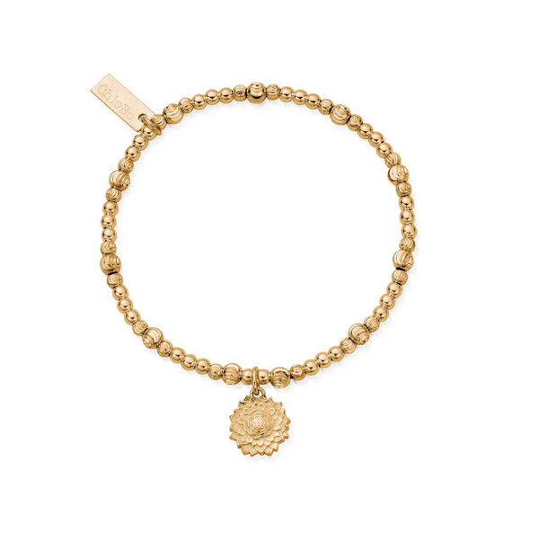 ChloBo Gold Sparkle Sunflower Bracelet