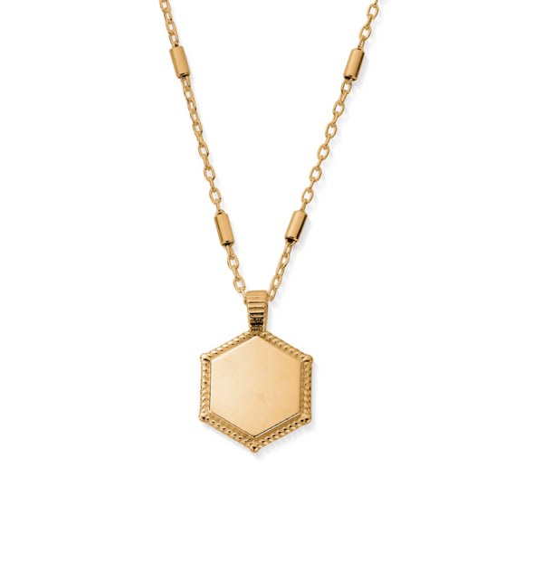 ChloBo Gold Hexagon Coin Necklace