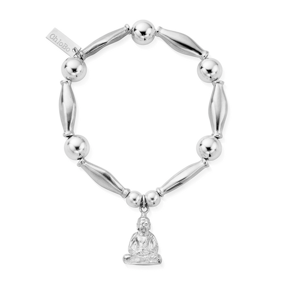 ChloBo Silver Chunky Zen Buddha Bracelet
