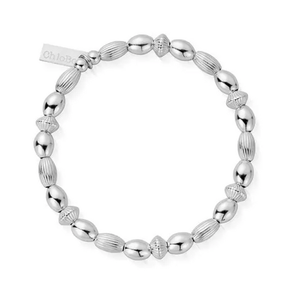 ChloBo Silver Mini Oval Disc Bracelet