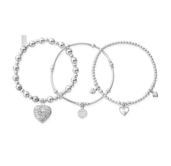 ChloBo Silver Compassion Stack of 3