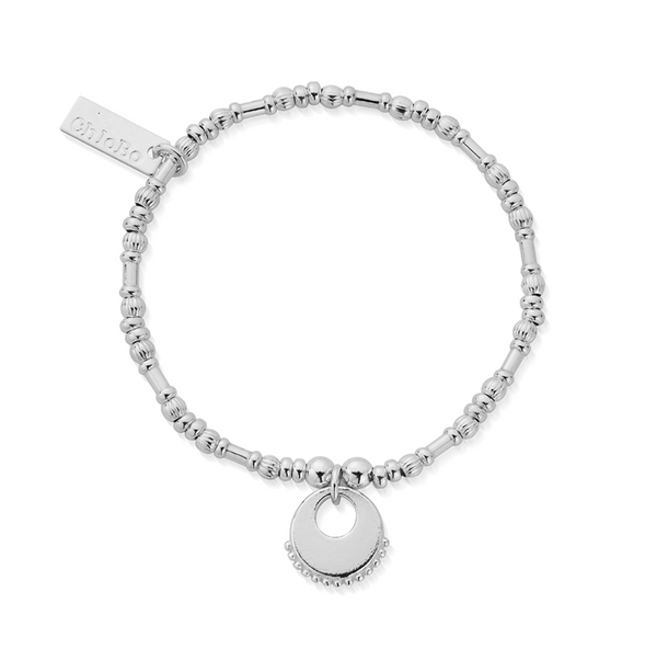 ChloBo Silver Children's Pumpkin Raised Eclipse Bracelet