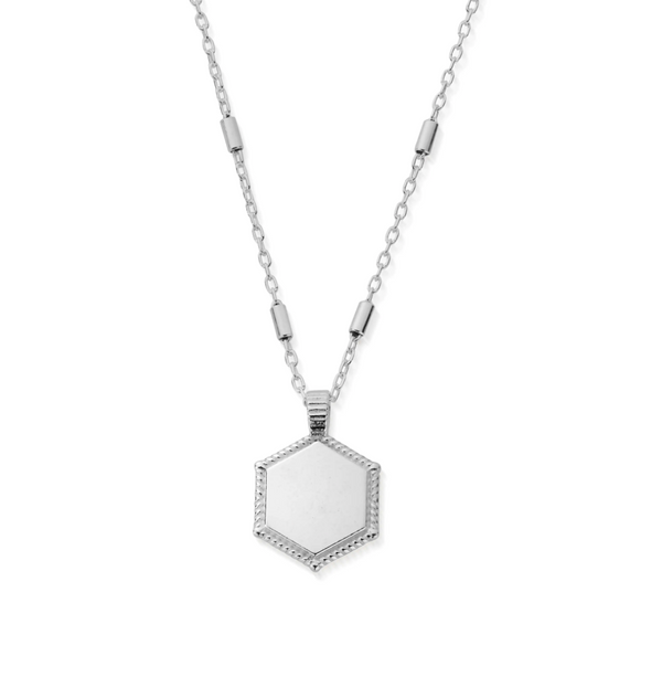 ChloBo Silver Hexagon Coin Necklace